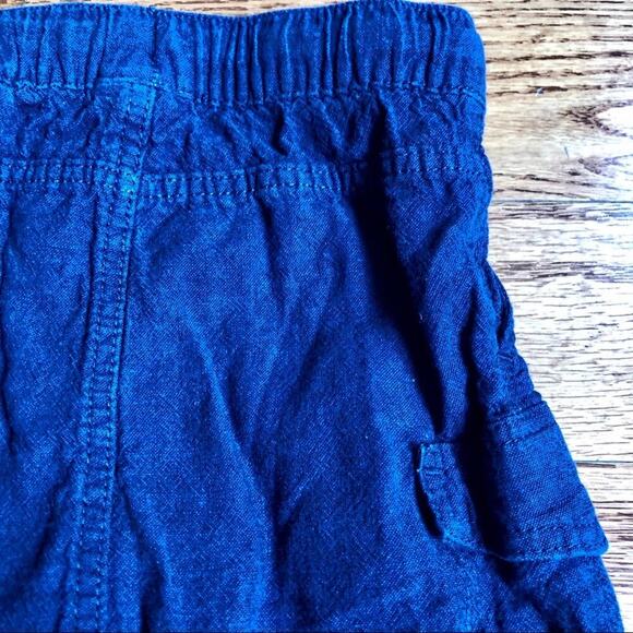 H&M Blue Cargo Linen Pants Baby Boy Size 4-6 Months - Picture 4 of 5